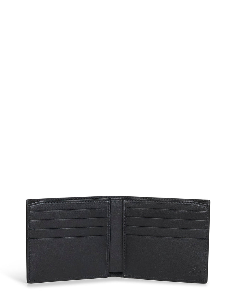 Gucci Embossed Gg Calf Leather Wallet — Black