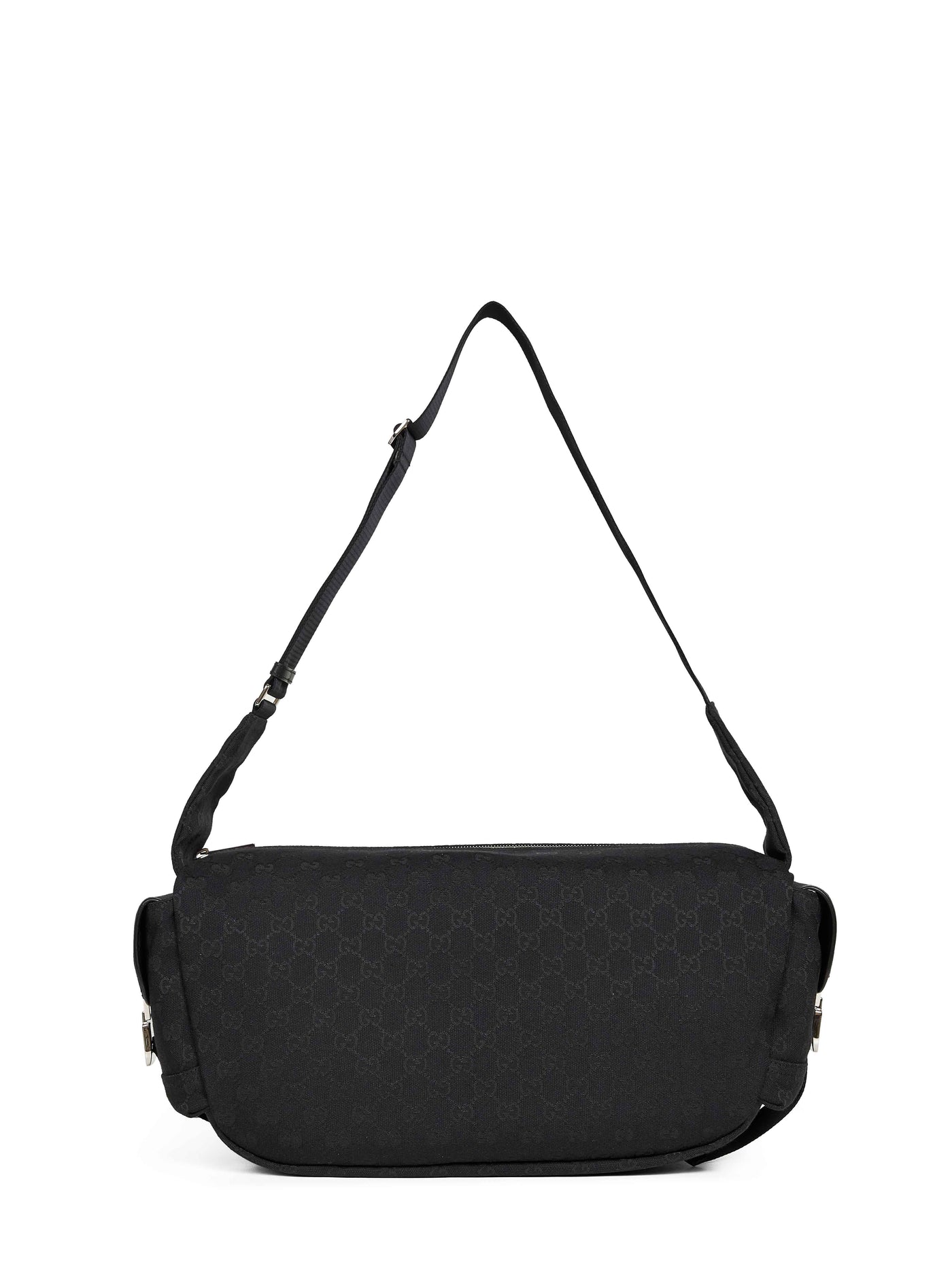Gucci Gg Canvas Crossbody Bag — Black Polyester