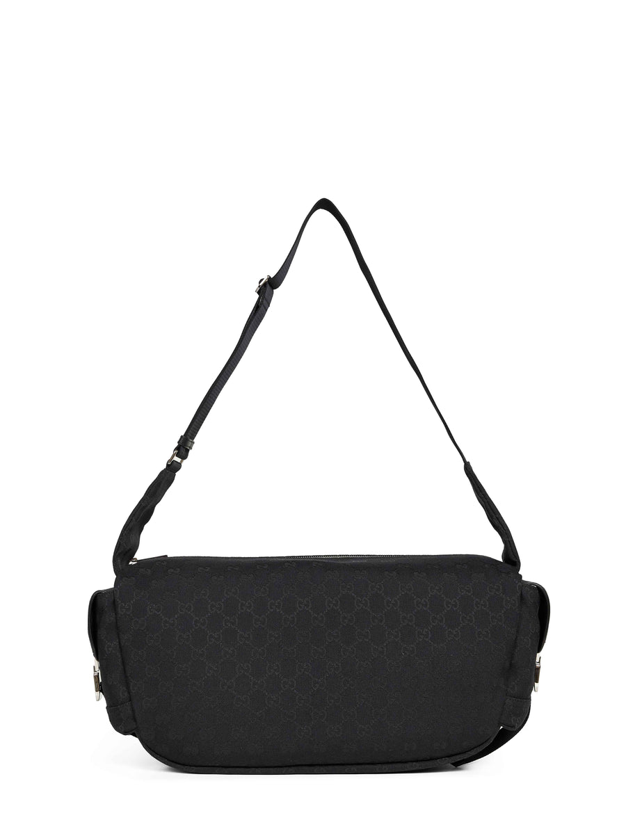 Gucci Gg Canvas Crossbody Bag — Black Polyester