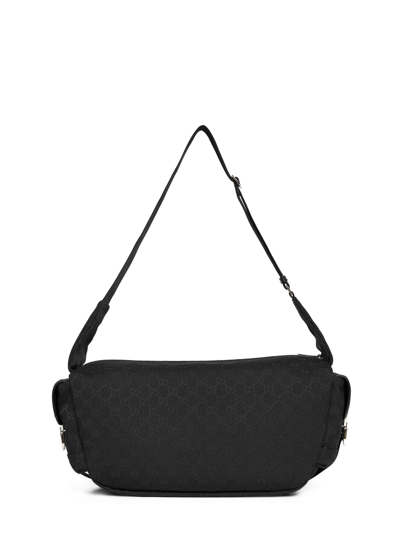 Gucci Gg Canvas Crossbody Bag — Black Polyester