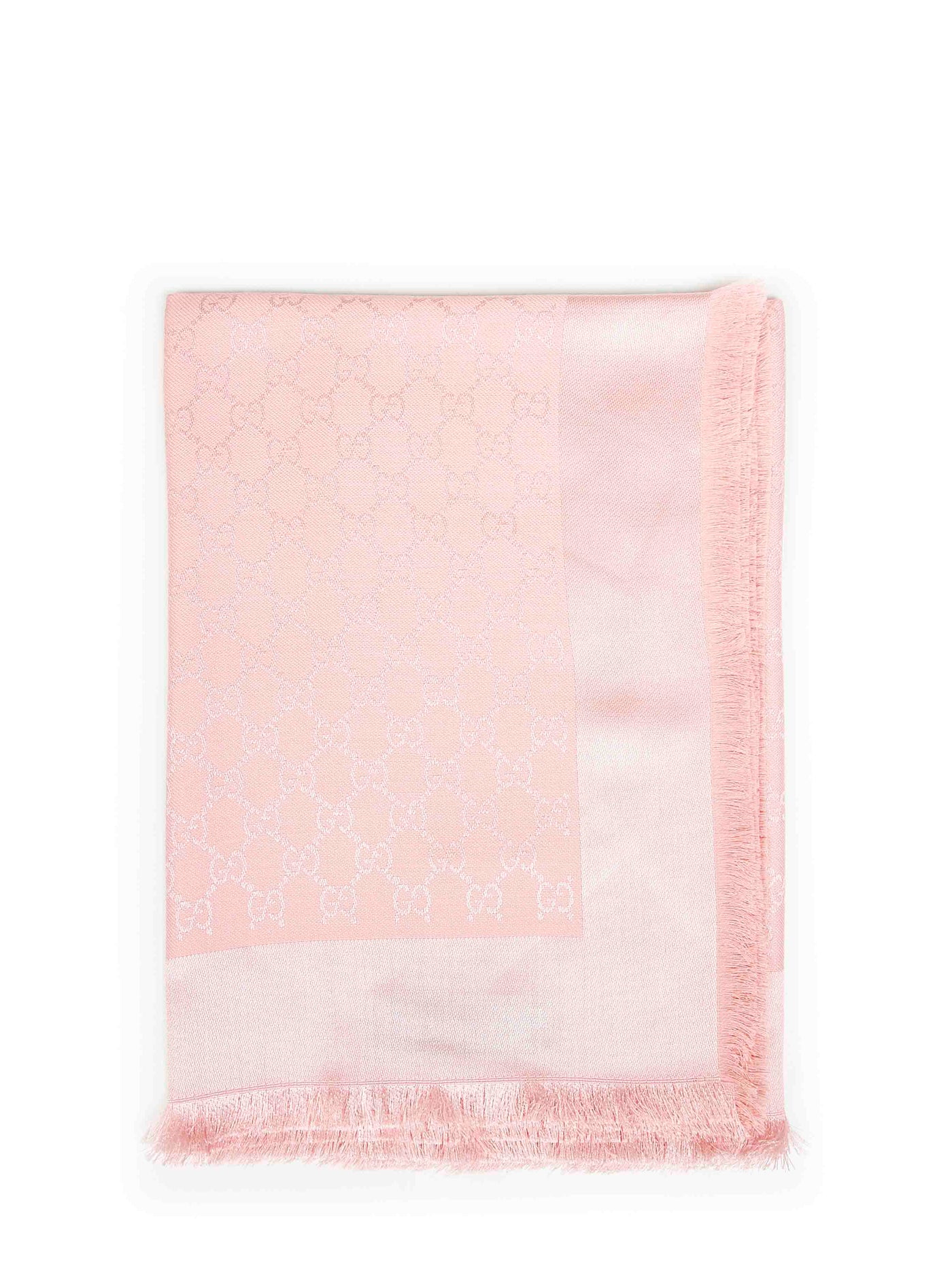Gucci Gg Jacquard Silk-Wool Shawl — Pink Shawls