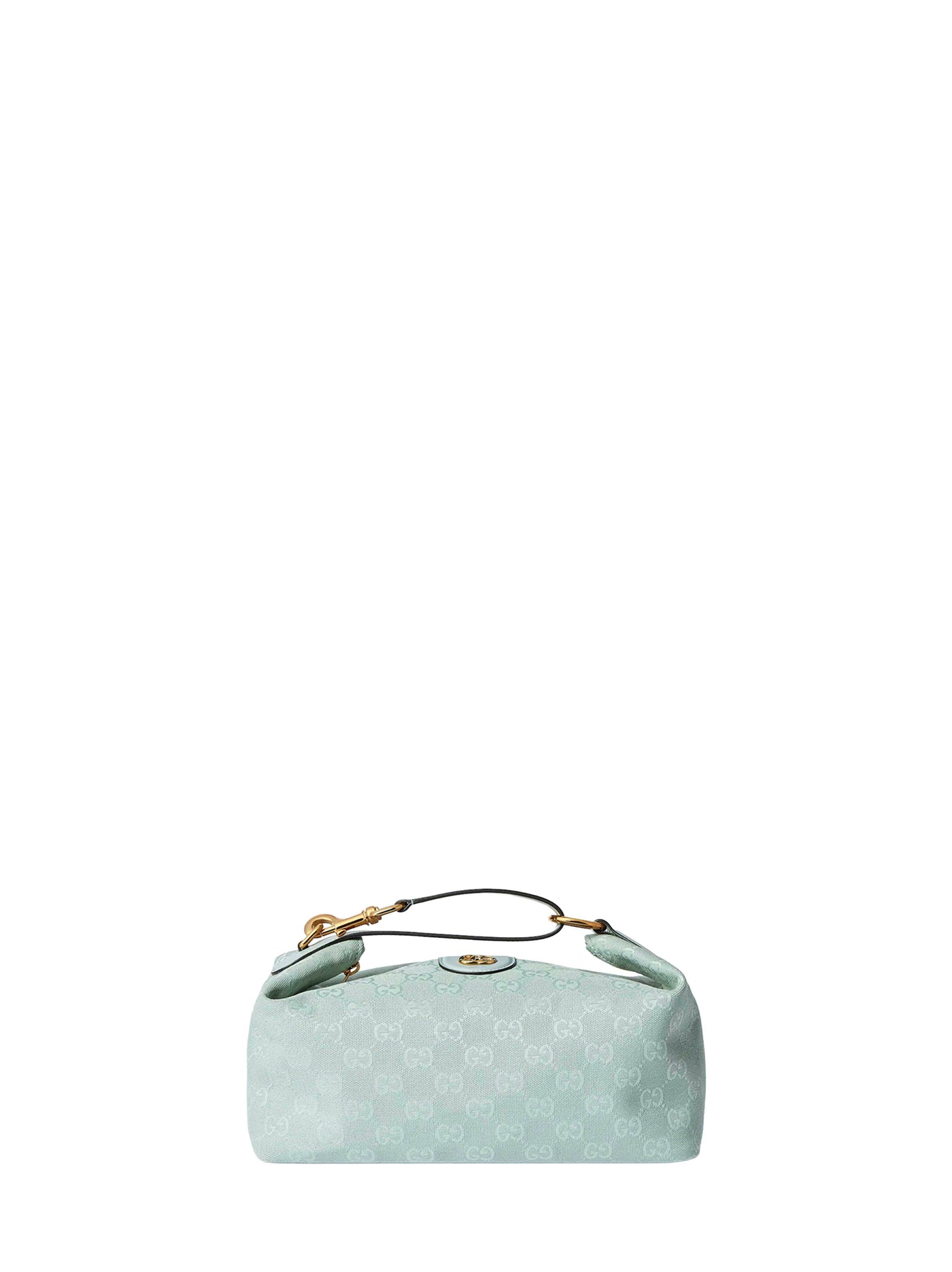 Gucci Gg Monogram Canvas Top Handle Bag — Blue Cotton