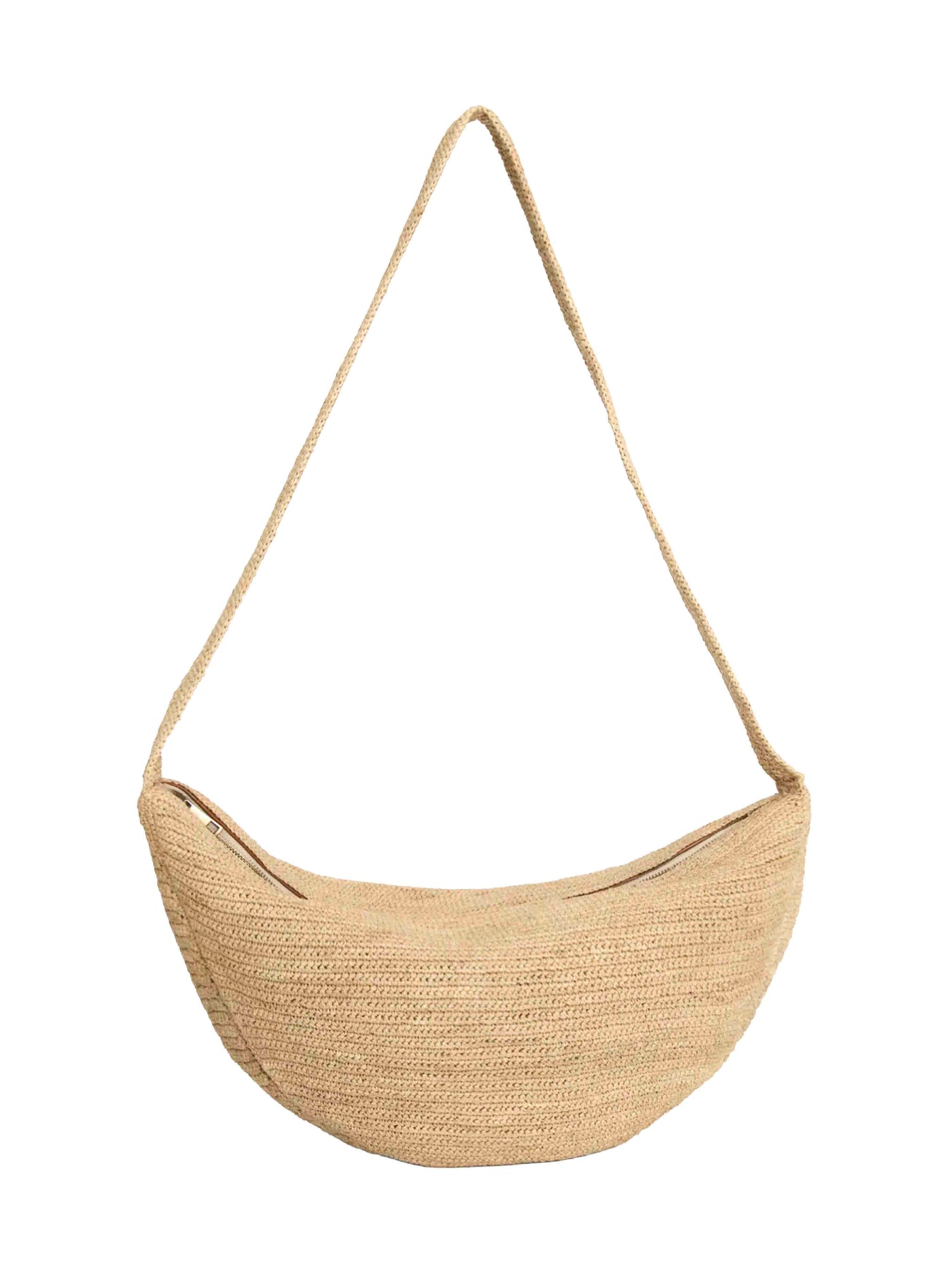 Ibeliv Luna Crossbody Bag — Beige Raffia