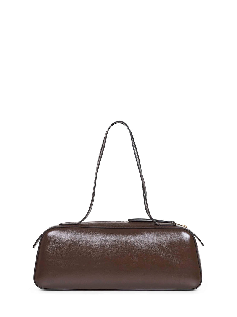 Khaite Simona Shoulder Bag — Brown Calf Leather