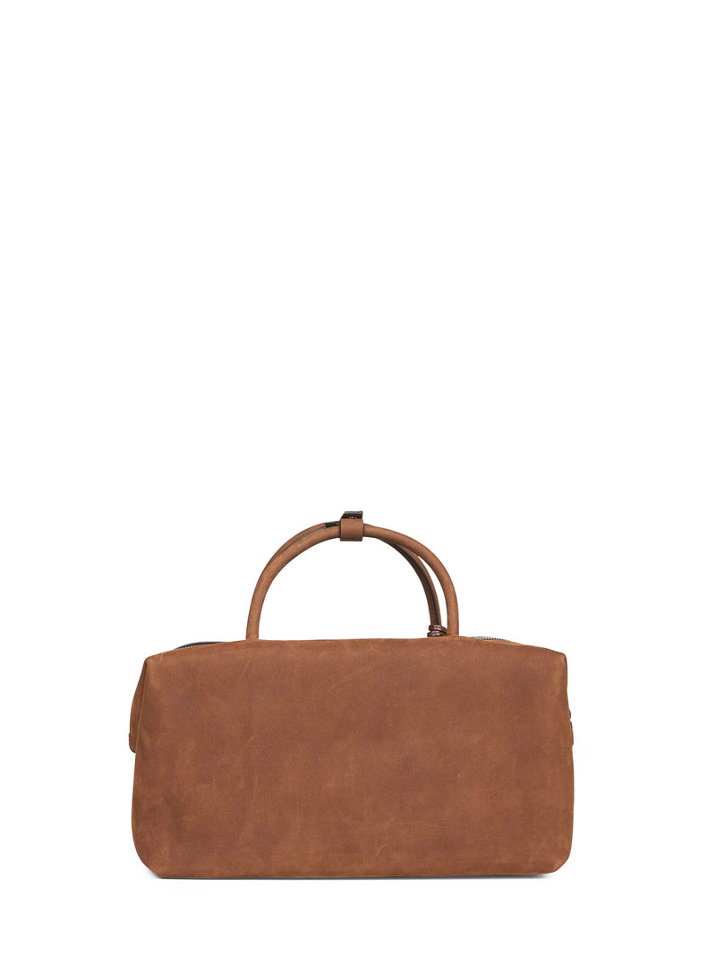 Max Mara Bowler Top Handle Bag — Brown Calf Leather