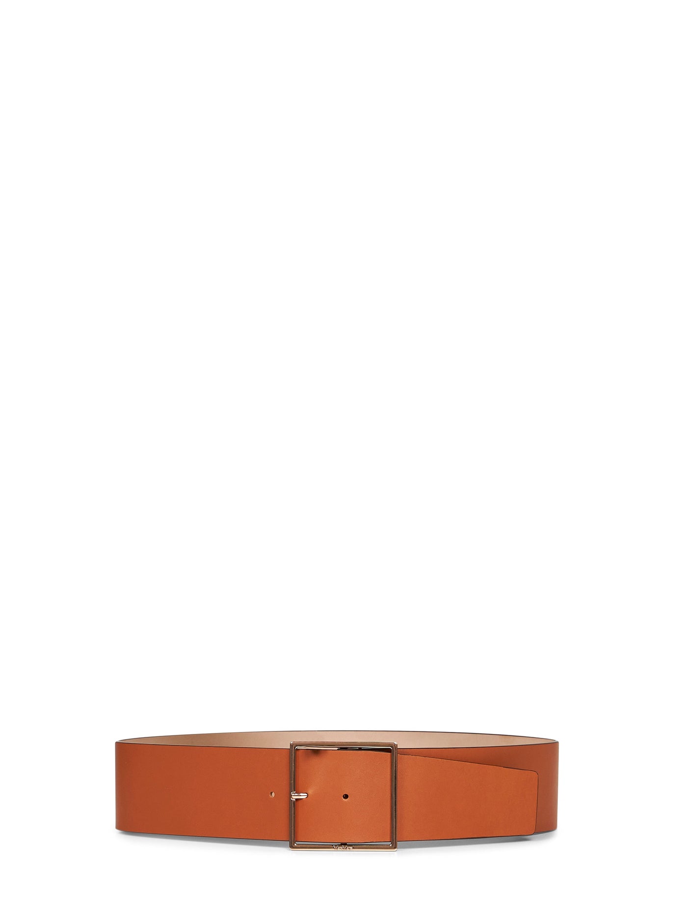 Max Mara Wide Calf Leather Belt — Brown (bos Taurus)