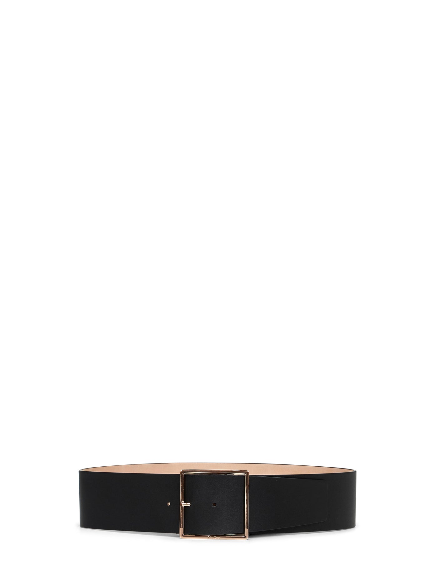Max Mara Mxaginnico Belt — Black Calf Leather (bos Taurus)