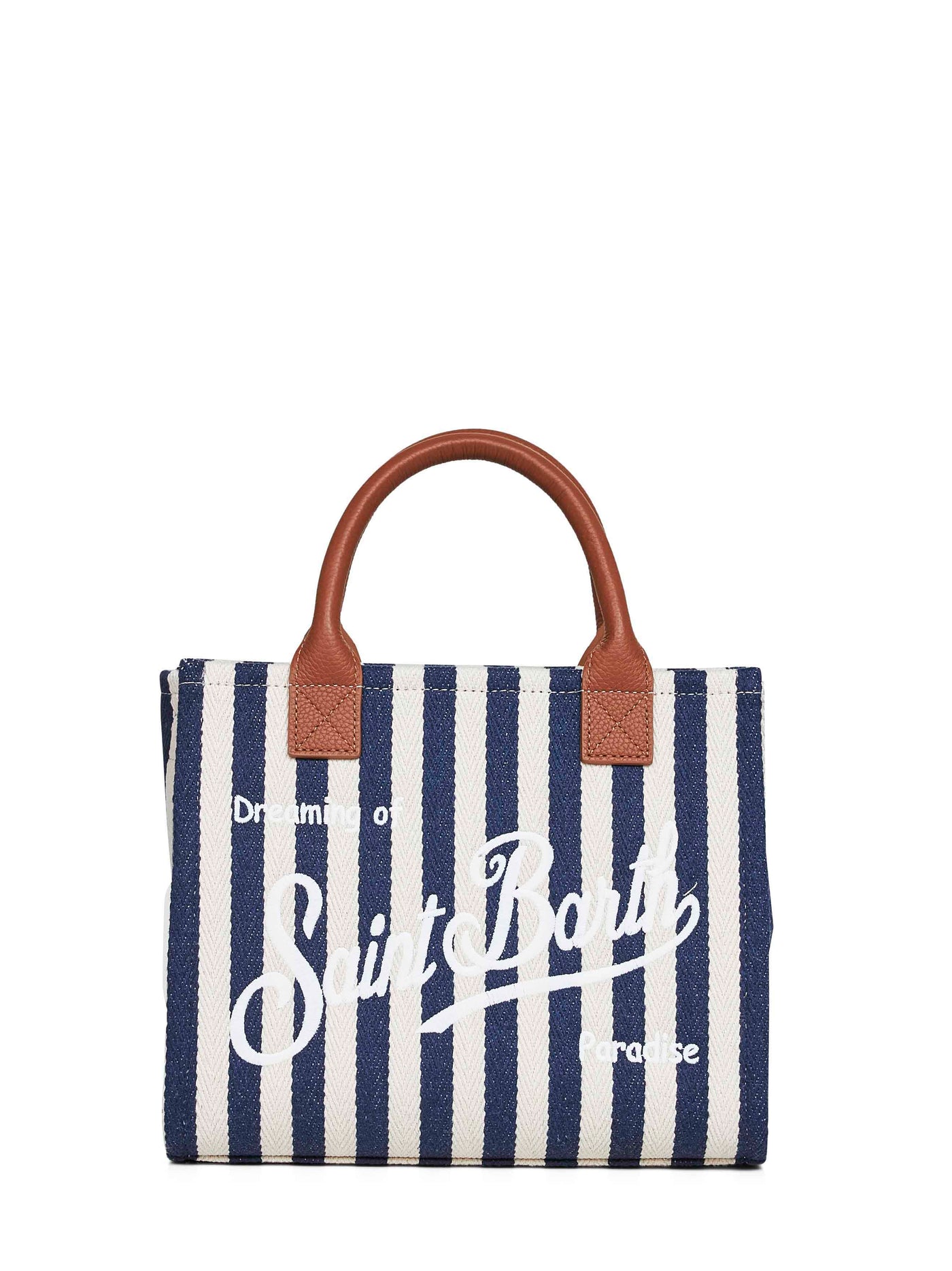 Mc2 Saint Barth Top Handle Bag — Navy Calf Leather