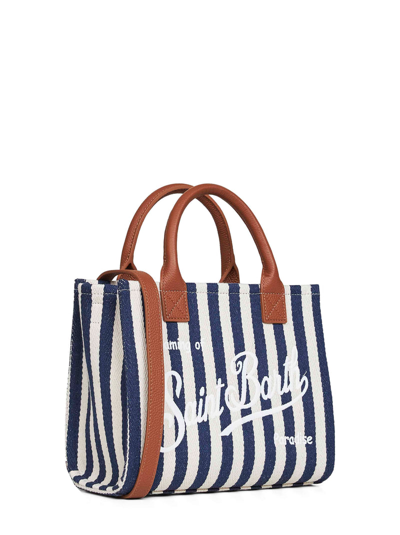Mc2 Saint Barth Top Handle Bag — Navy Calf Leather
