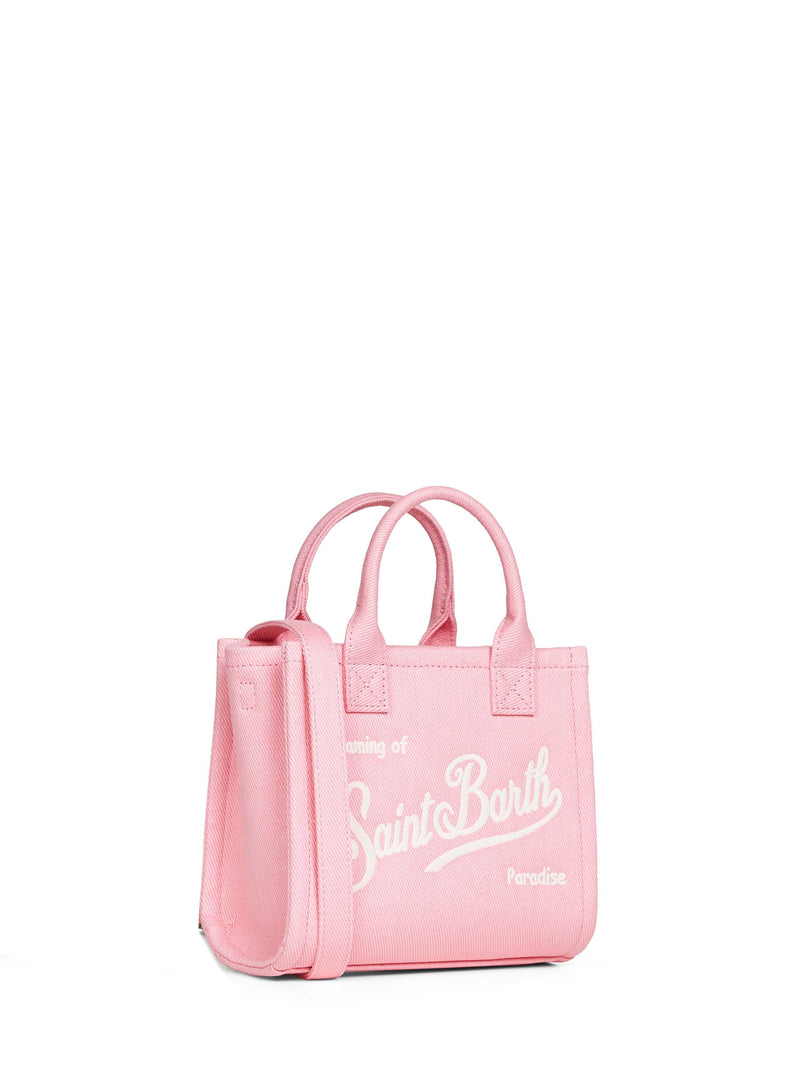 Mc2 Saint Barth Logo-Embroidered Cotton Canvas Mini Bag — Pink