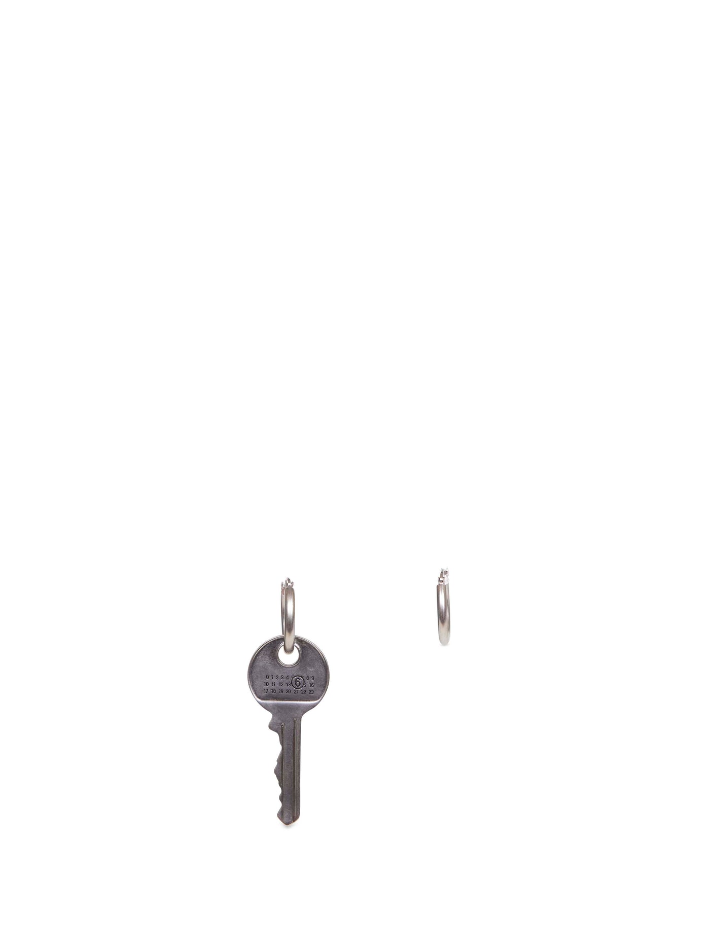 Mm6 Maison Margiela Key And Hoop Earrings — Silver Metals & Alloys - Brass