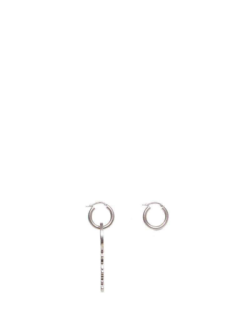 Mm6 Maison Margiela Key And Hoop Earrings — Silver Metals & Alloys - Brass