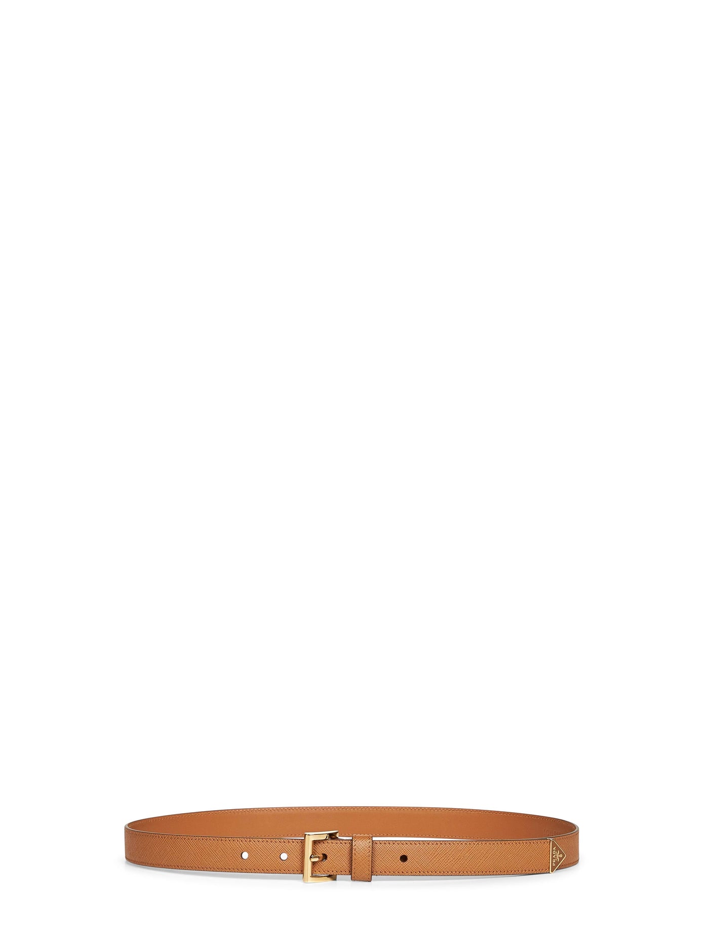 Prada Saffiano Leather Belt — Caramel Calf