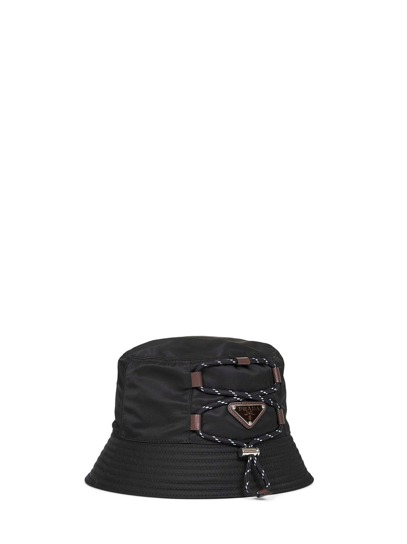 Prada 2hc1372he1f0002 Bucket Hat — Black Recycled Polyamide