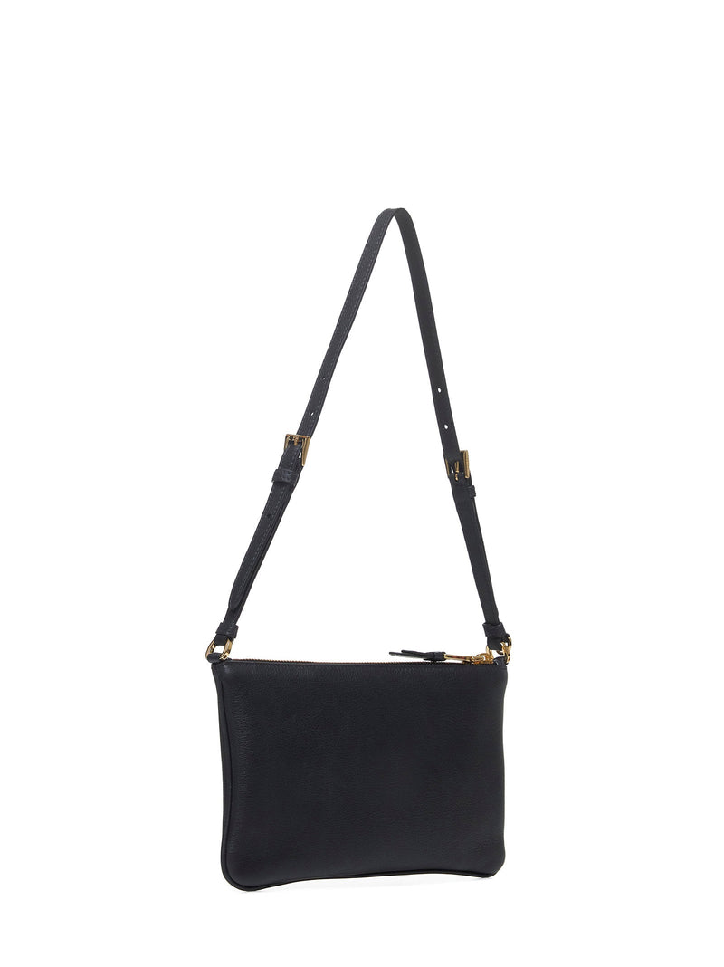 Prada Calf Leather Shoulder Bag — Black