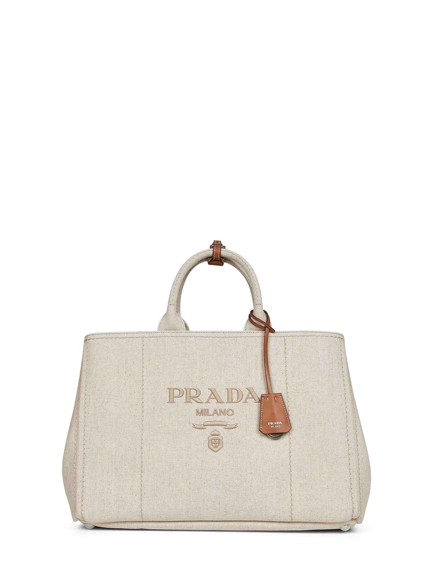 Prada Canvas Tote Bag — Beige Cotton
