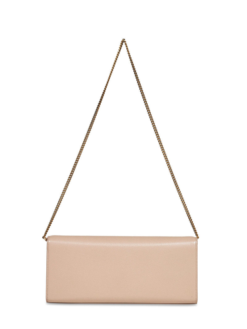 Saint Laurent Kate Clutch — Beige Calf Leather