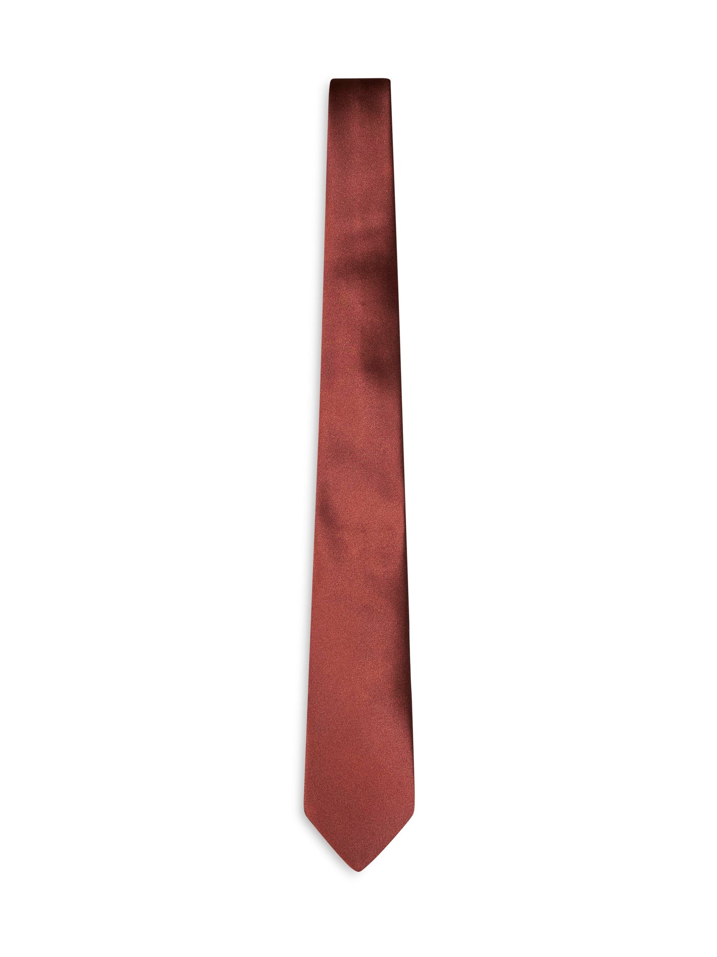 Saint Laurent Silk Satin Necktie — Brown Neckties
