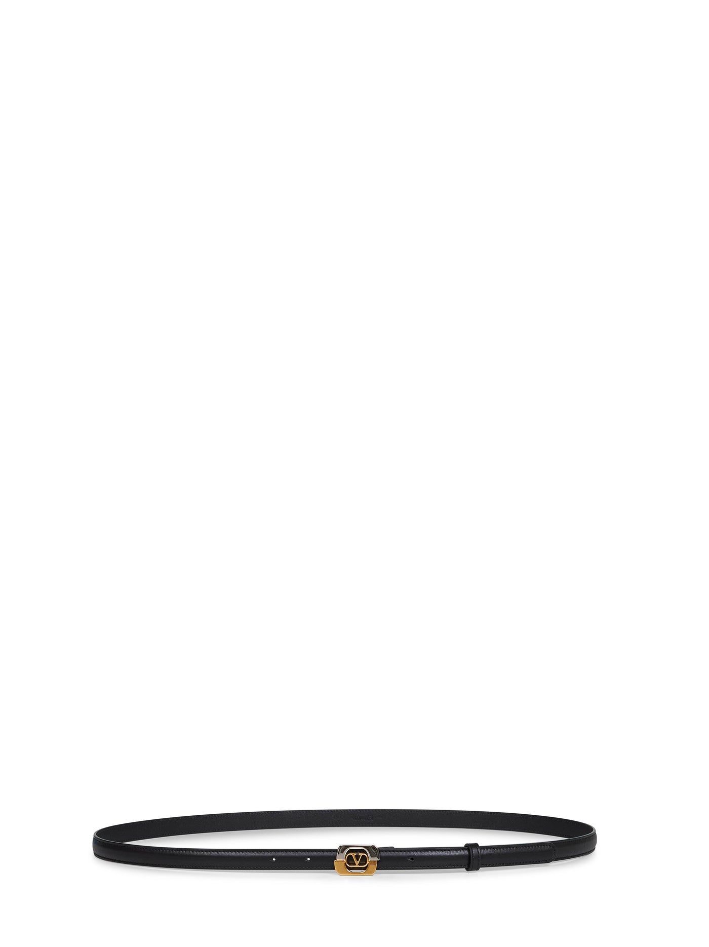 Valentino Garavani Vlogo Signature Leather Belt — Black Calf