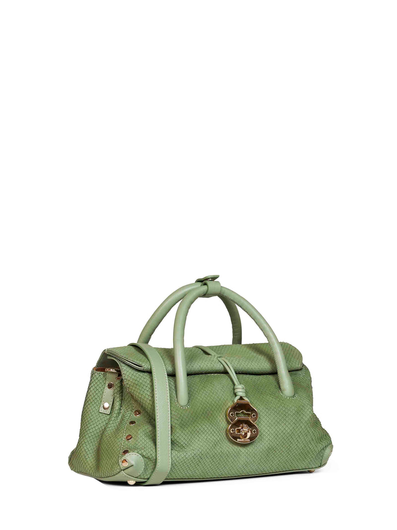 Zanellato Dotta Top Handle Bag — Green Bovine Leather