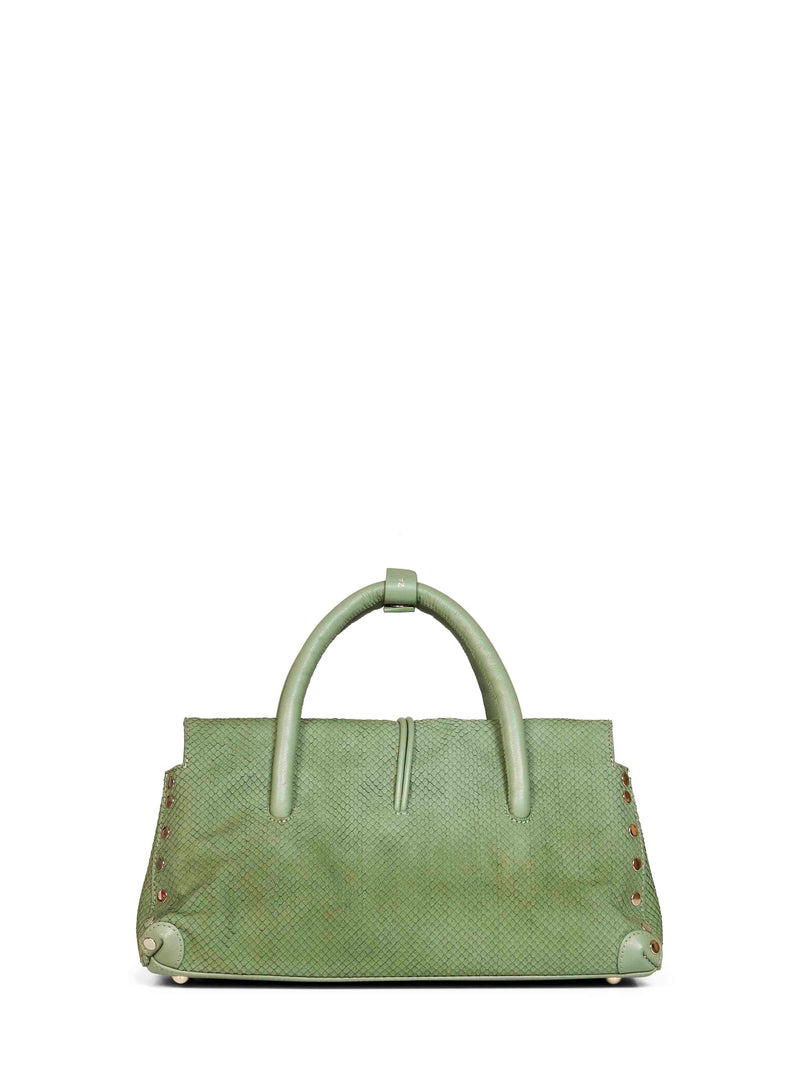 Zanellato Dotta Top Handle Bag — Green Bovine Leather