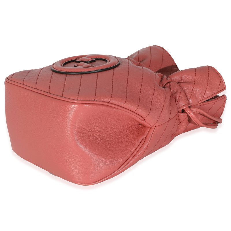 Gucci Pink Calfskin Blondie Bucket Bag Leather Handbag