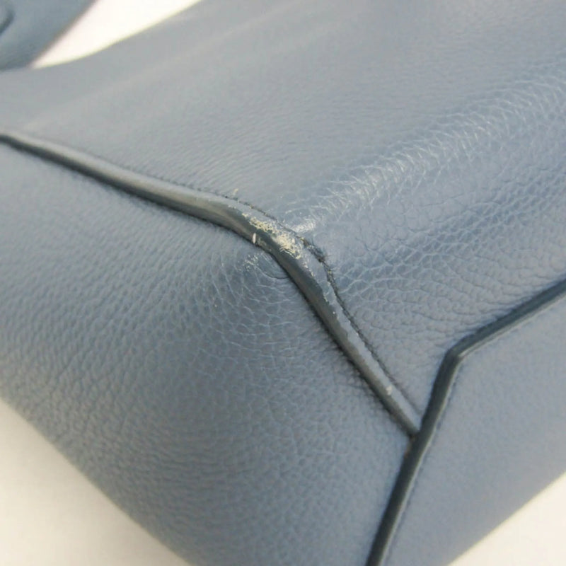 Celine Sangle Seau Calfskin Blue Leather Bag