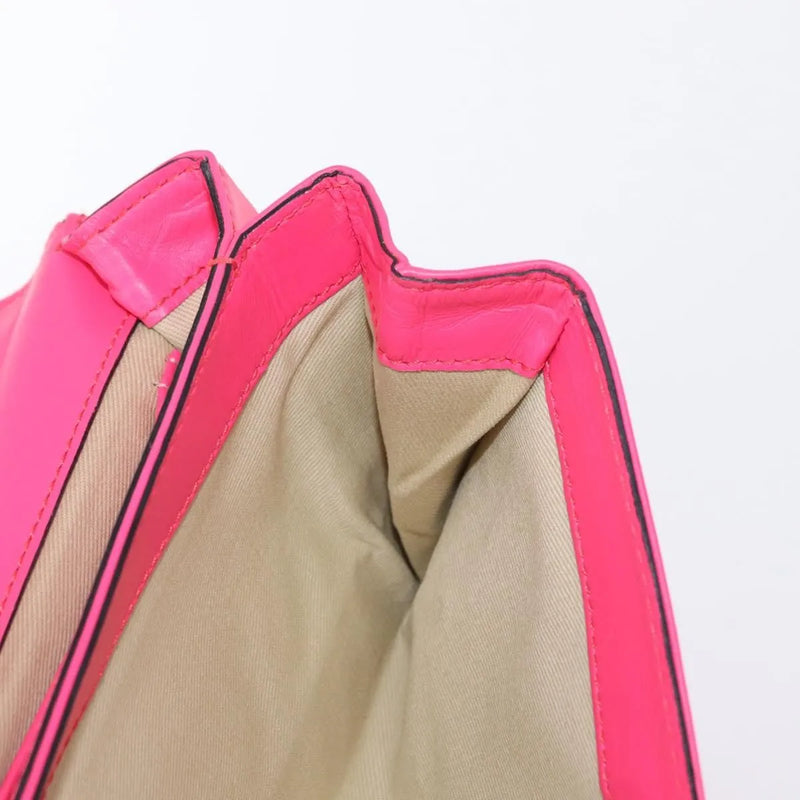 Valentino Garavani Va Voom Clutch Leather Pink Bag