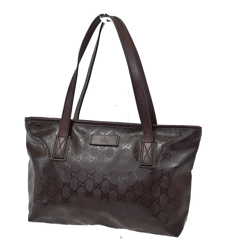 Gucci Plus Tote Gg Imprime Burgundy Pvc Bag