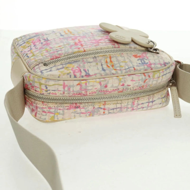 Chanel Vintage Clover Camera Printed Canvas Multicolour Bag
