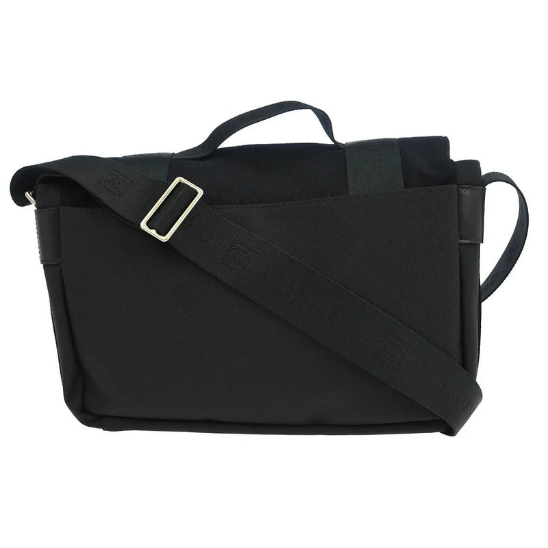 Chanel Sport Line Flap Messenger Wool And Nylon Black Bag
