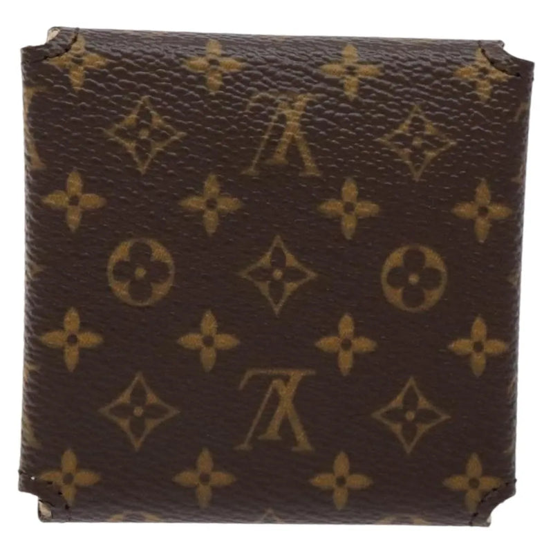 Louis Vuitton Case Jewelry Box Canvas Brown Accessory