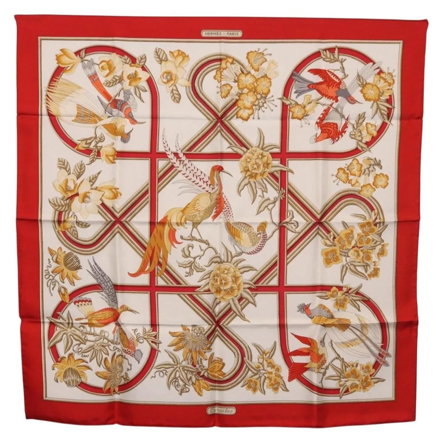 Hermes Carré 90 Silk Multicolor Red Accessory