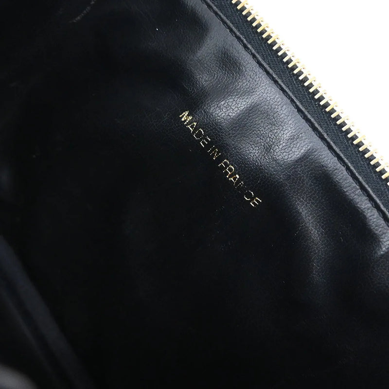 Chanel Vintage Timeless Cosmetic Case Caviar Black Leather Bag