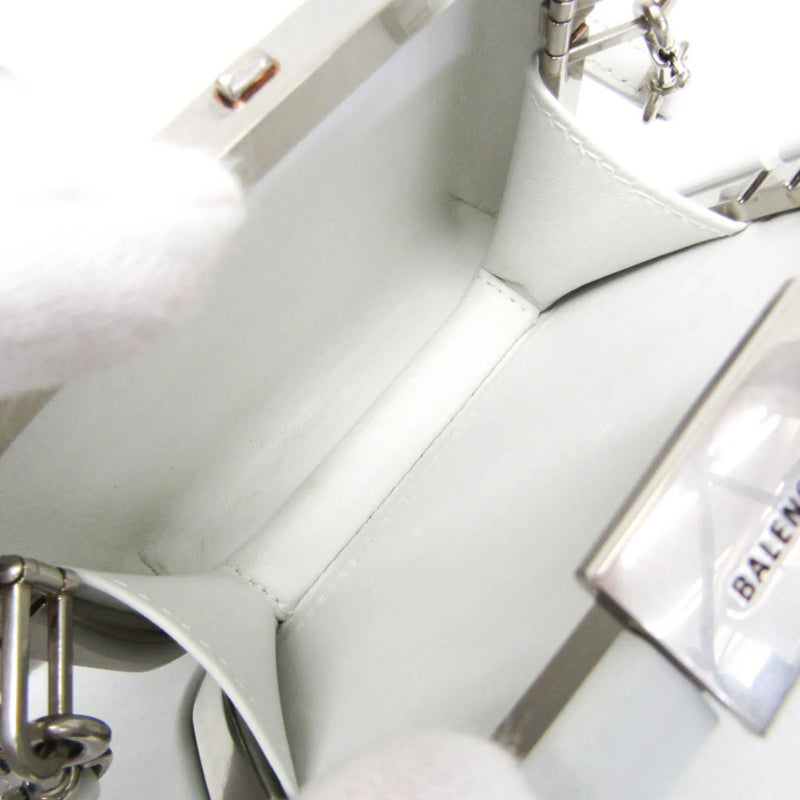 Balenciaga Logo Lunch Box Plastic White Bag