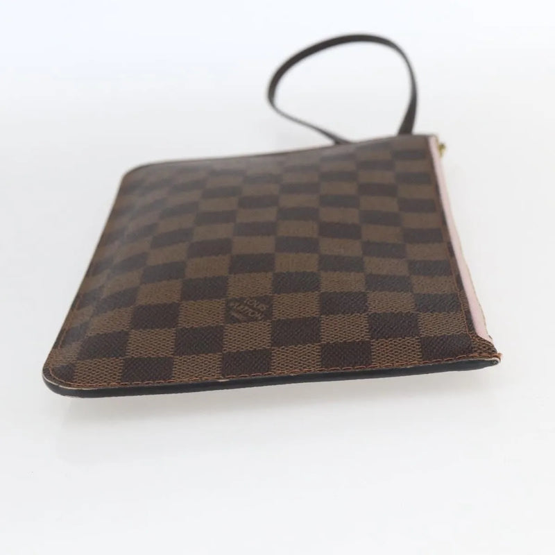 Louis Vuitton Neverfull Pochette Damier Brown Canvas Bag