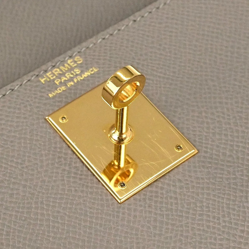 Hermes Kelly Grey Epsom With Gold Hardware Gray Leather Bag