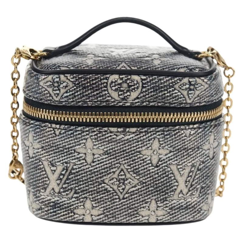 Louis Vuitton Vanity Case Monoglam Jacquard Canvas Navy Bag