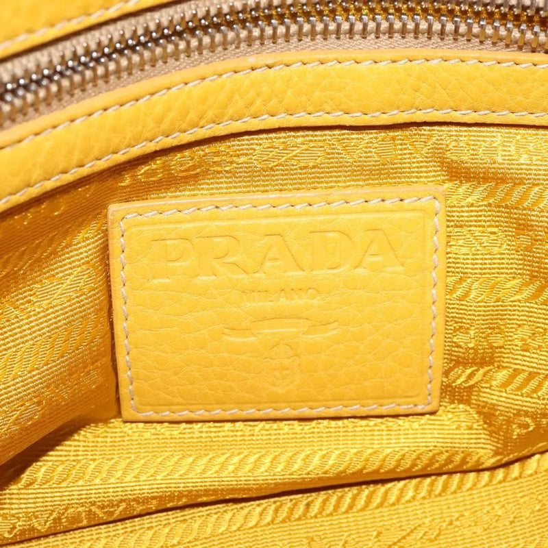 Prada Vintage Leather Yellow Bag