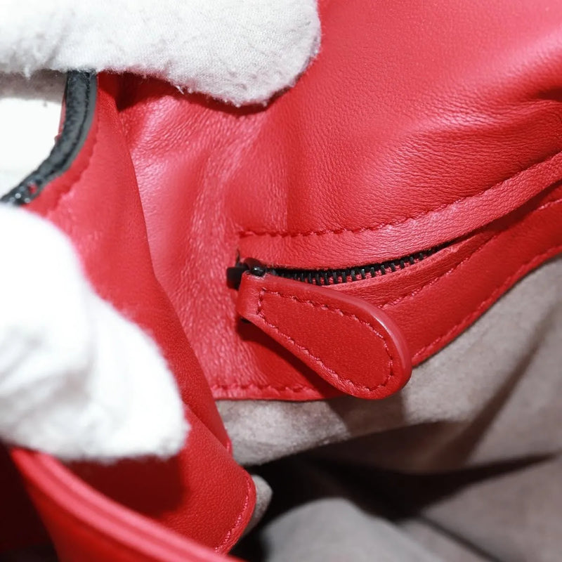Bottega Veneta Glass Intrecciato Nappa With Snakeskin Red Leather Bag