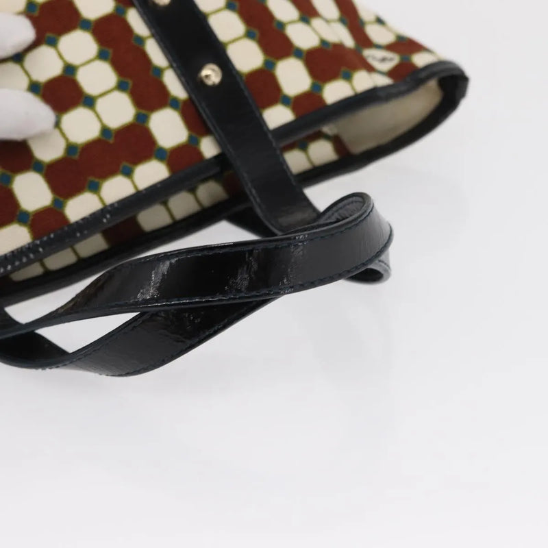 Bally Vintage Canvas Brown Bag
