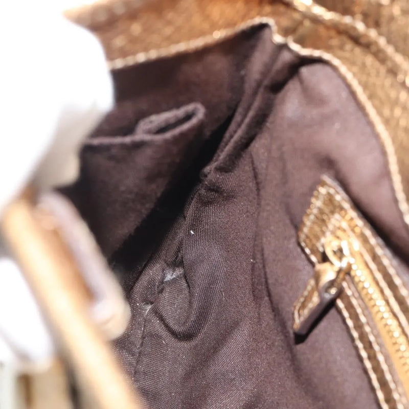 Gucci Vintage Jackie O Chain Hobo Gg Canvas Beige Bag
