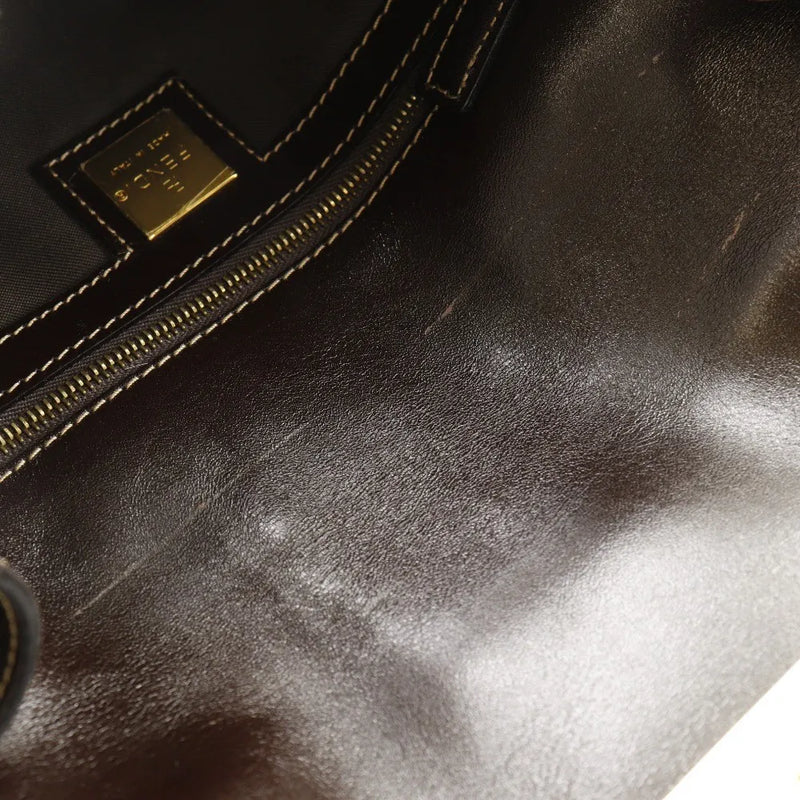 Fendi Zucchino Mamma Baguette Vinyl Brown Plastic Bag