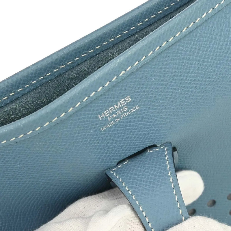 Hermes Evelyne Bag Gen Ii Epsom Blue Leather
