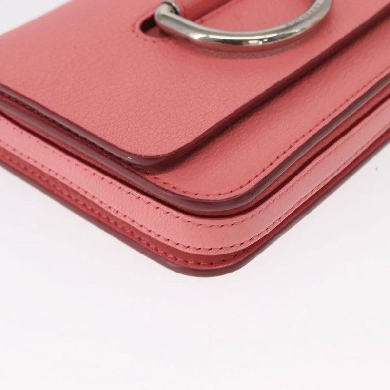 Burberry D-Ring Shoulder Leather Pink Bag