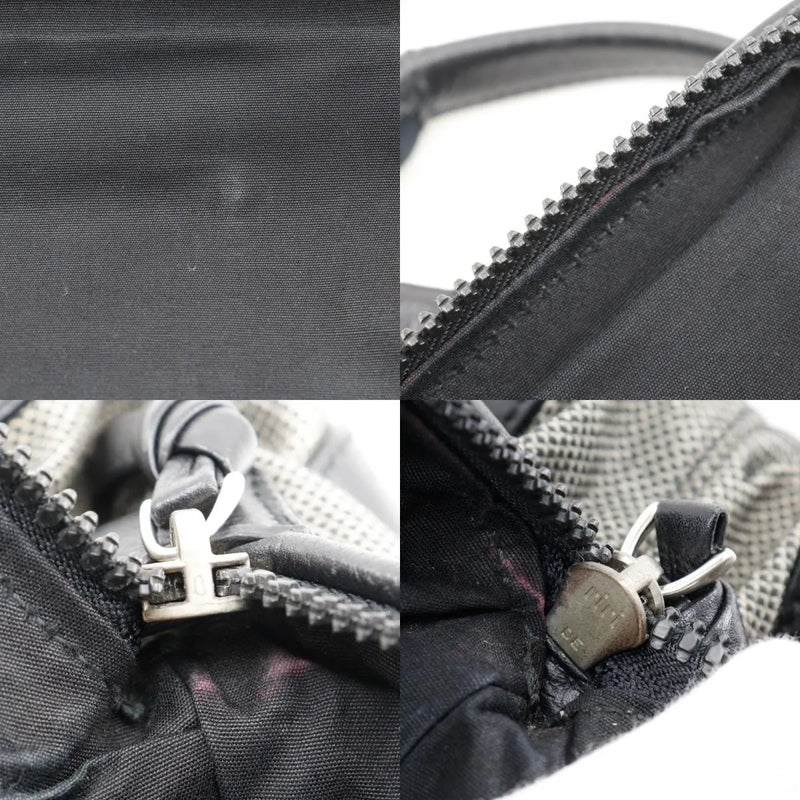 Bottega Veneta Vintage Leather Gray Canvas Bag