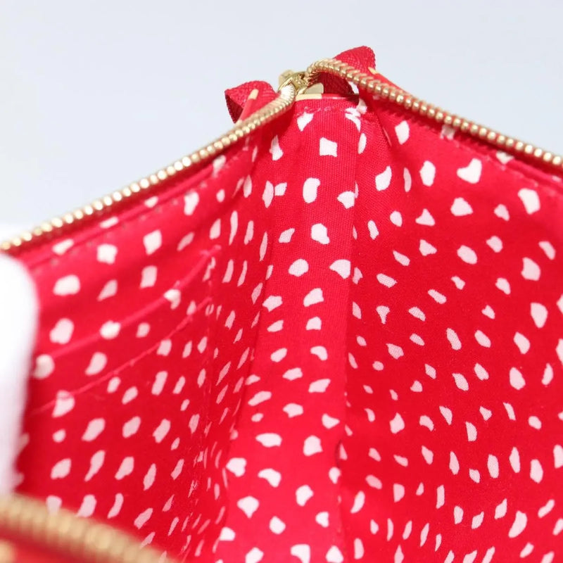Louis Vuitton Pochette Accessoires Yayoi Kusama Painted Dots Monogram Vernis Red Patent_leather Bag