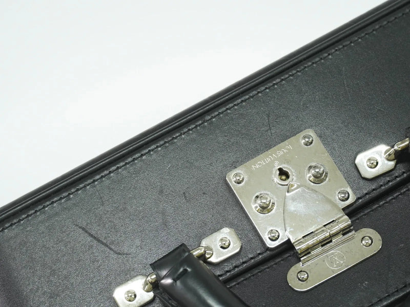 Louis Vuitton Valisette Monogram Glace Leather Black Patent_leather Bag