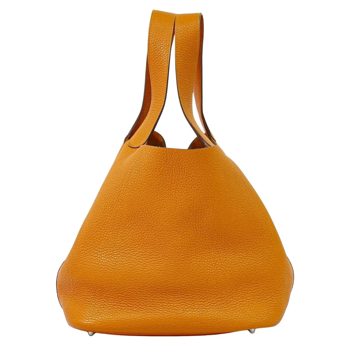 Hermes Picotin Lock Togo Orange Leather Bag
