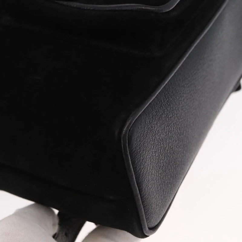Gucci Vintage Bamboo Suede Black Bag